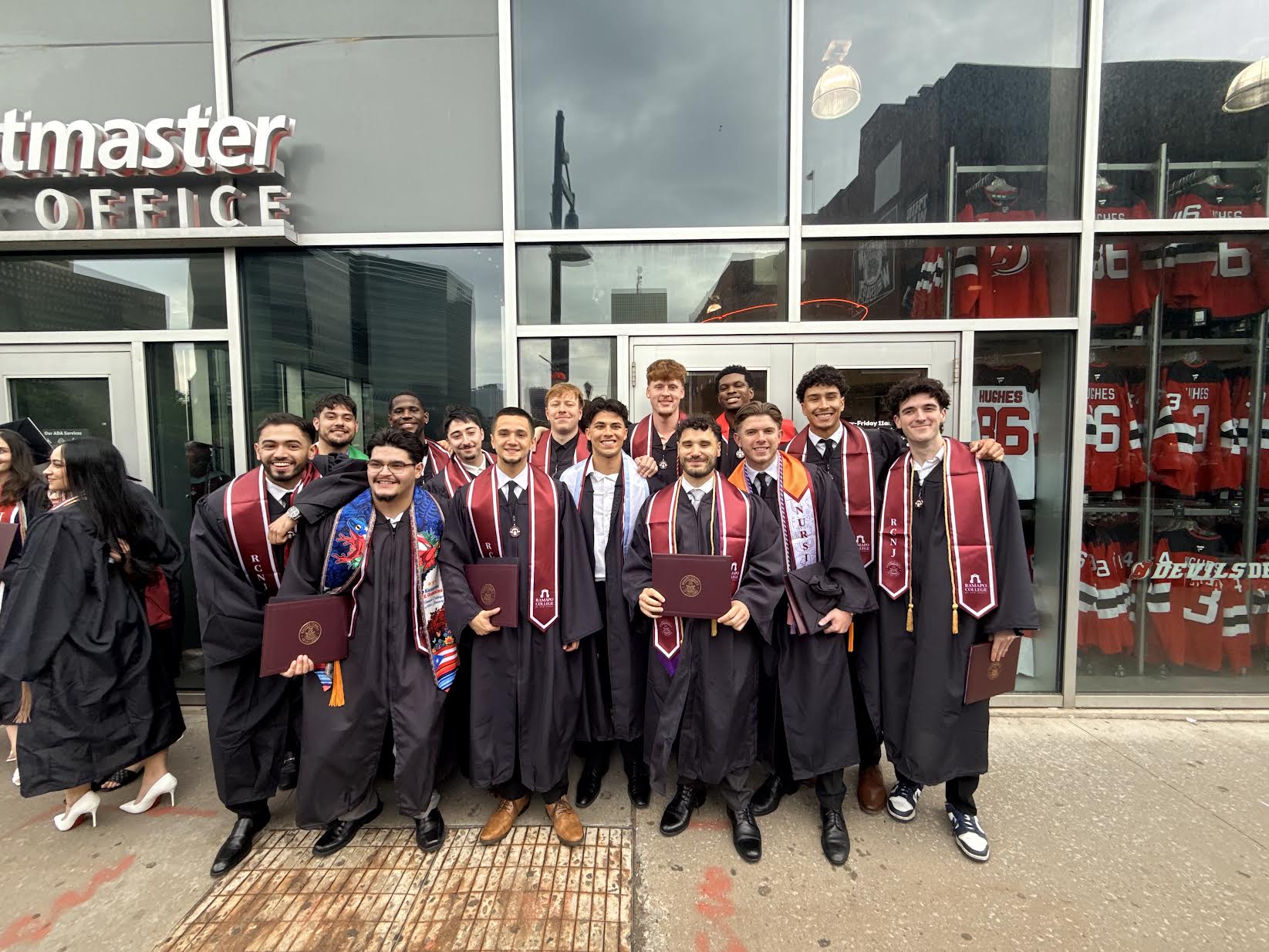 Pi-Nu brothers at graduation